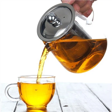 กาน้ำชาแก้ว Borosilicate สูง 550 มล. พร้อม Infuser